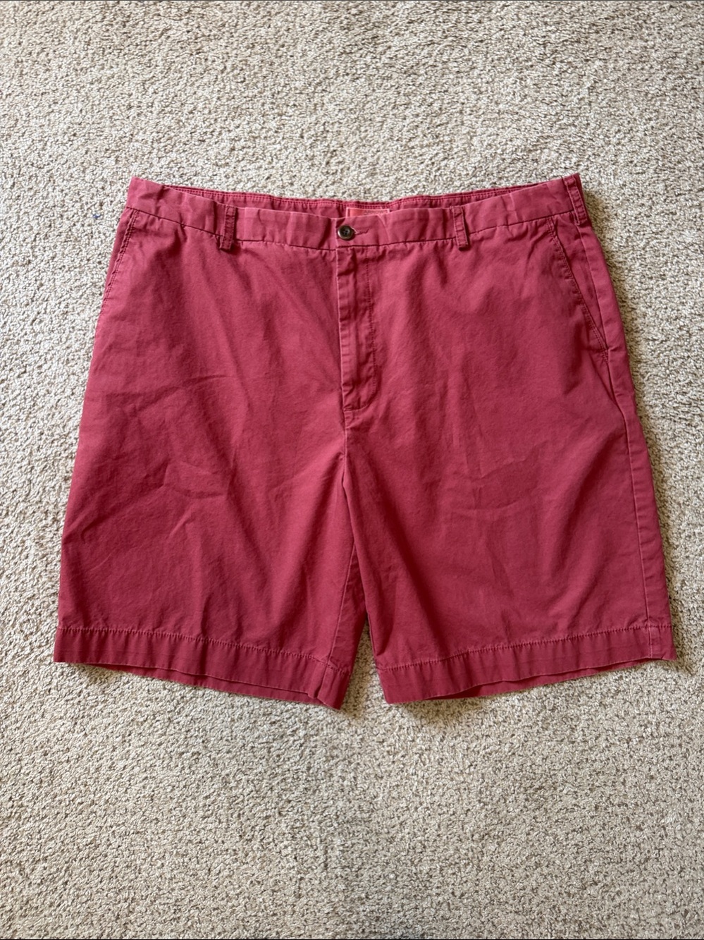 Arrow Men's Flat Front Shorts in Brick Red